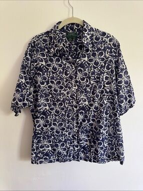 100% Cotton Lauren Ralph Lauren Floral Short-Sleeve Button-Down Shirt